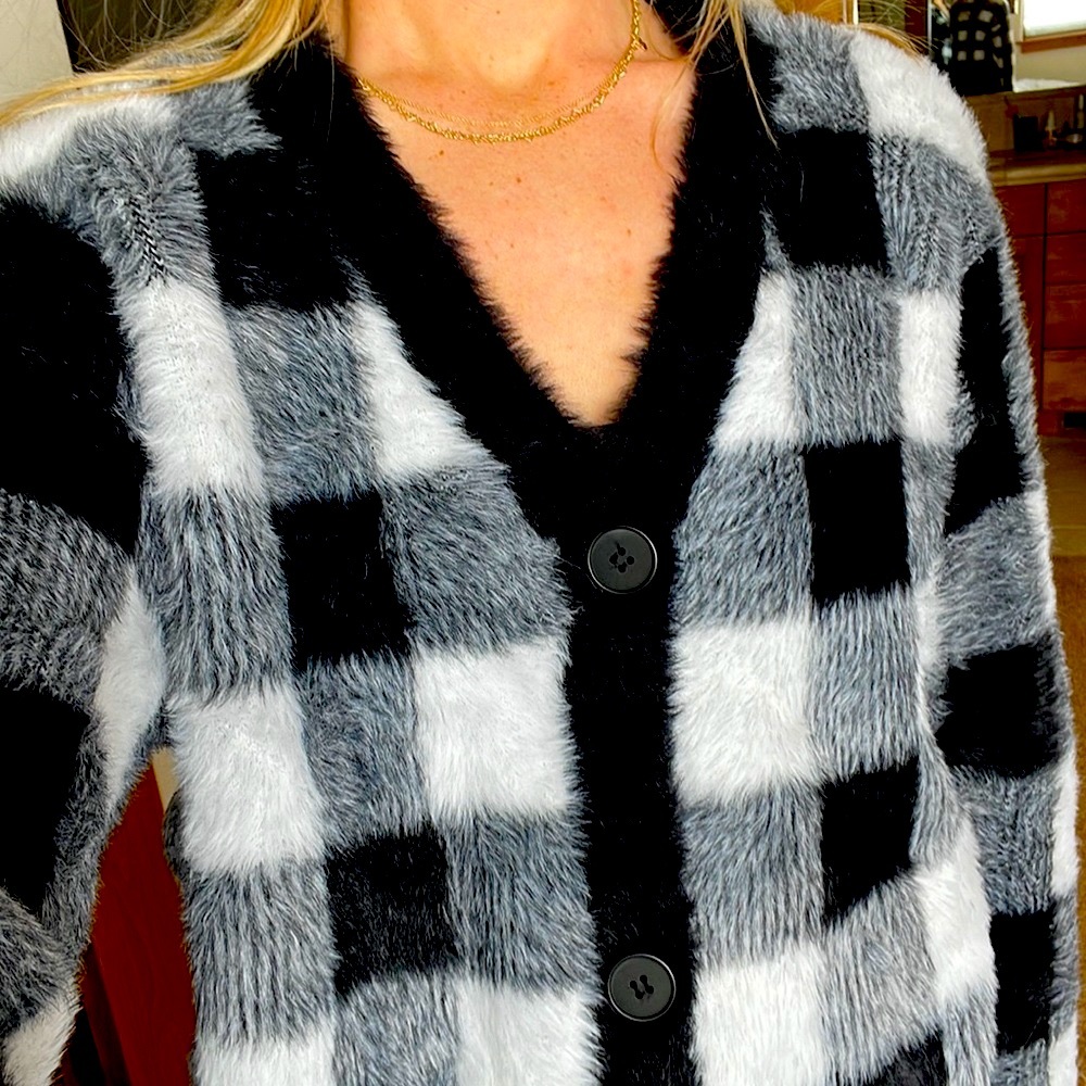 Checkered Soft Sweater
